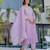 Pink vichitra silk fabric beautiful graceful ceremonial kurta set