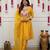 Yellow chanderi fabric beautiful graceful ceremonial kurta set