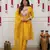 Yellow chanderi fabric beautiful graceful ceremonial kurta set
