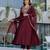 Maroon chinon  fabric beautiful graceful ceremonial kurta set