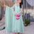 Sea green color beautiful readymade dress on georgette fabric for graceful girlie looks