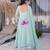 Sea green color beautiful readymade dress on georgette fabric for graceful girlie looks