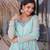 Sea green color beautiful readymade dress on georgette fabric for graceful girlie looks