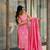 Pink color beautiful readymade dress on chanderi fabric for graceful girlie looks