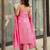 Pink color beautiful readymade dress on chanderi fabric for graceful girlie looks