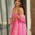 Pink color beautiful readymade dress on chanderi fabric for graceful girlie looks