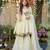 Cream color beautiful readymade dress on chinon  fabric for graceful girlie looks
