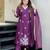 Wine color beautiful readymade dress on muslin fabric for graceful girlie looks
