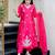 Pink color beautiful readymade dress on muslin fabric for graceful girlie looks