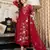 Maroon color beautiful readymade dress on muslin fabric for graceful girlie looks