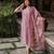 Peach color beautiful readymade dress on jacquard silk fabric for graceful girlie looks