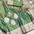 green zari woven banarasi silk blend saree with rich zari