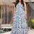 Blue color cambric cotton fabric designer partywear gown for trendy girlie looks