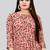 Pink color georgette fabric readymade kurti for ethnic festive looks