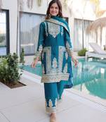 Rama color beautiful sequins embroidered ethnic ceremonial attire