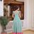 Green color beautiful girlie readymade gown for graceful girlie looks