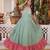 Green color beautiful girlie readymade gown for graceful girlie looks