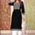 Black color smart rayon fabric kurta with bottom for formal office looks