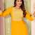 Yellow color smart rayon fabric kurta with bottom for formal office looks