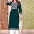 Green color smart rayon fabric kurta with bottom for formal office looks