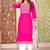 Pink color smart rayon fabric kurta with bottom for formal office looks