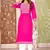 Pink color smart rayon fabric kurta with bottom for formal office looks