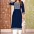 Blue color smart rayon fabric kurta with bottom for formal office looks