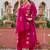 Pink color beautiful partywear kurta set with dupatta for stylish looks