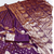 wine zari woven banarasi silk blend saree with rich zari