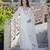 Off white color beautiful partywear kurta set with dupatta for stylish looks
