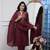 Maroon color beautiful partywear kurta set with dupatta for stylish looks