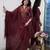 Maroon color beautiful partywear kurta set with dupatta for stylish looks