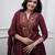 Maroon color beautiful partywear kurta set with dupatta for stylish looks