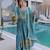 Sky blue color super silk fabric beautiful ceremonial suit with dupatta