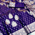 purple zari woven banarasi silk blend saree with rich zari