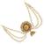 Gold plated kemp stone bun pin head jewellery