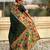 green color paithani silk blend fabric woven designer partywear saree
