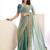 aqua  color stylish heavy partywear saree for rich girlie looks