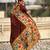 coffee color paithani silk blend fabric woven designer partywear saree