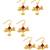 Set of 6 gold plated kundan juda pins head jewellery