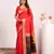 Red extraordinary banarasi silk saree with resham peacock pallu