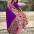 lavender color paithani silk blend fabric woven designer partywear saree