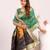 Parrot green extraordinary banarasi silk saree with resham peacock pallu