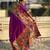 purple color paithani silk blend fabric woven designer partywear saree