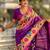 purple color paithani silk blend fabric woven designer partywear saree