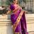purple color paithani silk blend fabric woven designer partywear saree