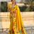 yellow color paithani silk blend fabric woven designer partywear saree