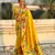 yellow color paithani silk blend fabric woven designer partywear saree