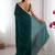 Green soft space silk saree with sequin zalar lace border & matching blouse