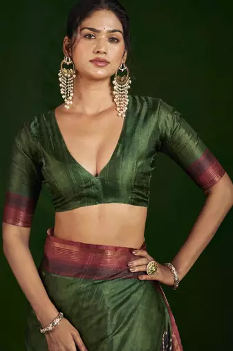 mahendi gathan silk blend digital printed partywear saree